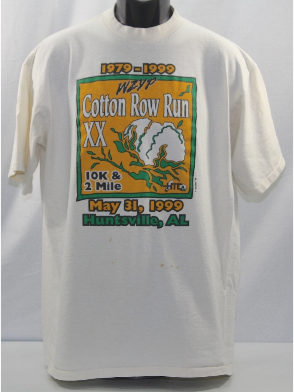 Vintage Huntsville Track Club 1999 Cotton Row Run XX 10K 2 Mile Race T Shirt XL